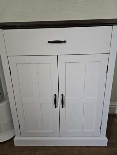 White side cabinet shabby - side, chic