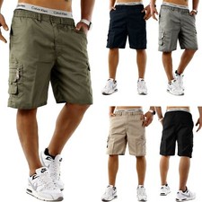 Mens Cargo Shorts Elasticated