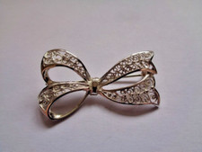 Silver filigree Bow Brooch 835