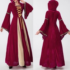 Medieval Queen Dress Costume for Women Retro Outfit for Stage and Cosplay