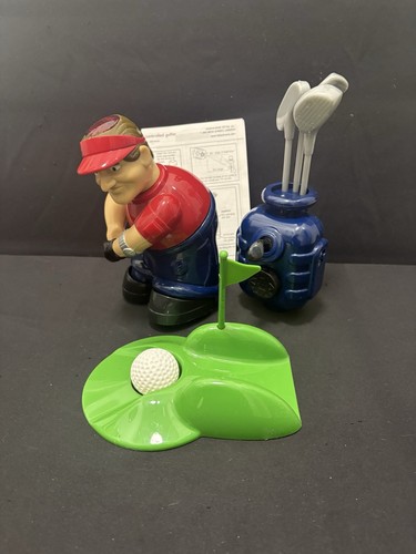 Remote controlled golfer robot - controlled,
