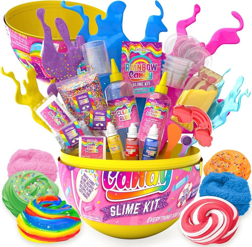 Rainbow candy diy slime kit - rainbow,