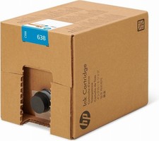 Genuine HP 638 10-Liter Cyan Stitch Dye Sublimation Ink Cartridge 4UV64A