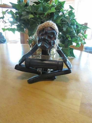 Wooden hand carved primitive - wooden,