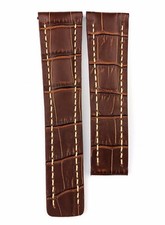 22 24mm Brown Croco Genuine
