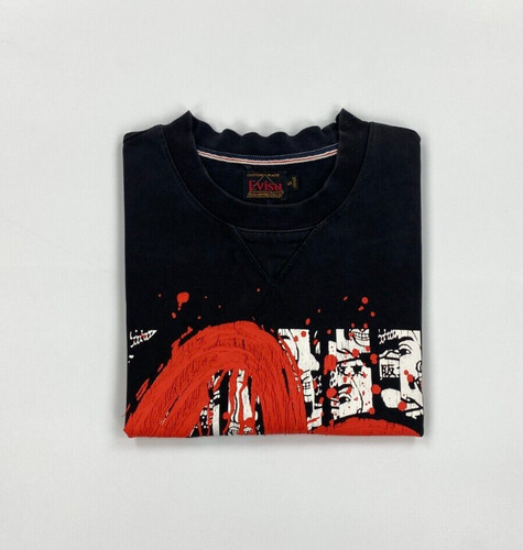 Men black evisu shirt - men's,