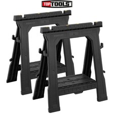 Stanley STST1-70713 NonSlip Folding Saw Horse Trestles Stands Twin Kit STA170713