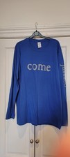James Come Home long sleeve T Shirt Tim Booth light blue silver print Large