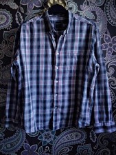 JAMES PRINGLE GREEN BLACK WINE WHITE CHECK SOFT COTTON WINTER MEN SHIRT SIZE XL