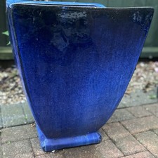 Extra Large Colbert Blue Glazed Garden Plant Pot