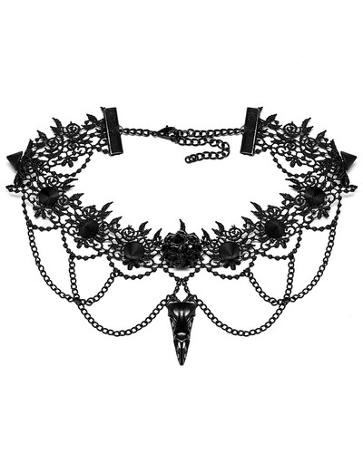Punk rave gothic - bird, skull
