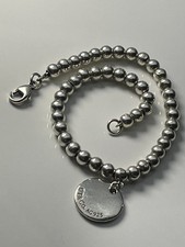 'Tiffany & Co' 'T&Co' sterling silver '925' round beaded friendship bracelet