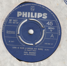 PAUL MAURIAT    LOVE IS BLUE (L'AMOUR EST BLEU)    NICE COPY