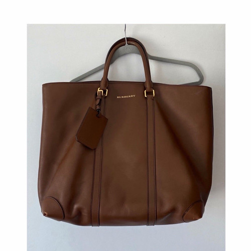 Burberry brown leather large - brown,