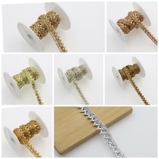 FCL 3 Mtr Metallic Scallop Gota, Zari Braid  Lace Craft trim embellishment sewon