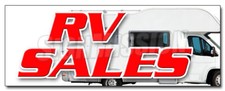 RV SALES DECAL sticker new