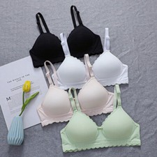 Girls Teenage Bras 30-38AAA AA BSoft Wireless Brassiere Comfort Cotton Underwear