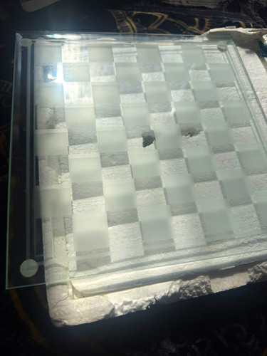 Maxim glass chess set clear - set,