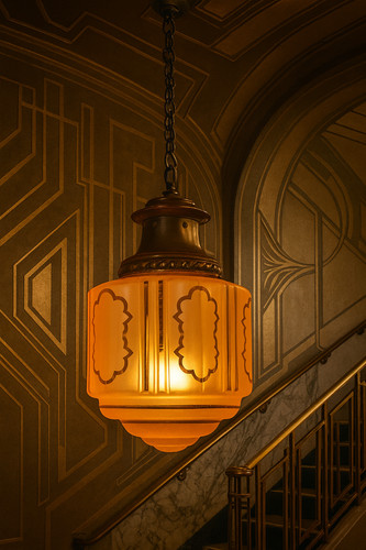Antique art deco pendant light - pendant,