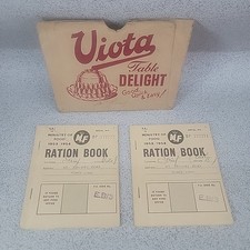2 Ration Books & Holder
