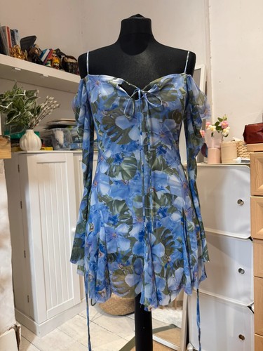 Zara blue purple floral off - blue,