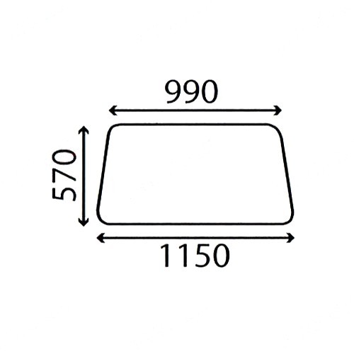 Upper door glass - door, massey
