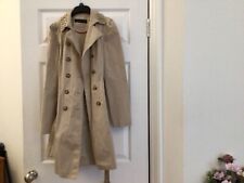 Zara Double Breasted Beige Belted  Mac / coat with Studs on collar.