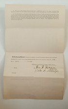 Vic Aldridge, SIGNED 1919 Chicago Cubs Contract (Died 1973) w/Fred Mitchell