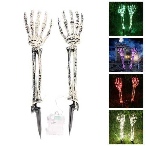Glowing skeleton arm stakes - skeleton,