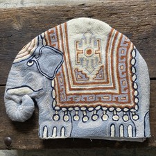 Kashmiri Elephant Tea Cozy Embroidered Tapestry Chain Stitched Cover Teapot