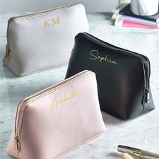 Personalised Make Up Bag, Custom Cosmetic Bag, Ladies Vanity Makeup Toiletry Bag