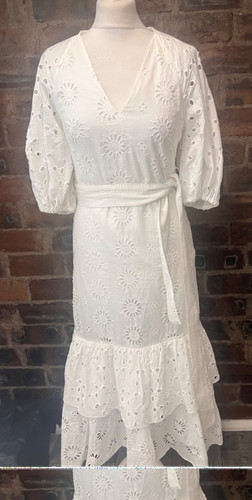 Zara white broderie - white, anglais