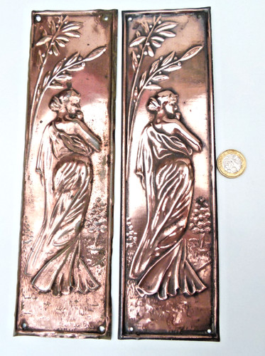 Pair antique coppered door - antique,