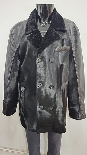 Men leather jacket sheepskin - jacket,