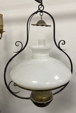 French Opaline & Brass Hanging