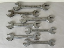 7 x Gordon Tools 7/16” to 1" Whitworth BSW Open Ended Vintage Spanners England