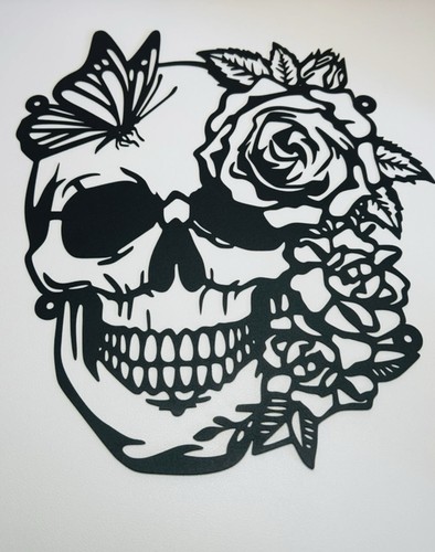 Gothic skull and roses metal - gothic,