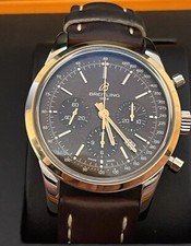 Breitling Transocean UB0152 Steel & Rose Gold 42mm Brown Dial Watch