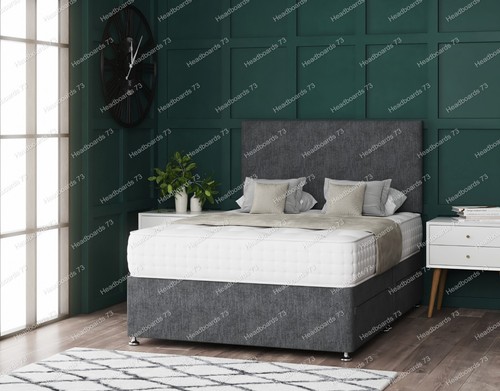 Plain divan bed with - plain,