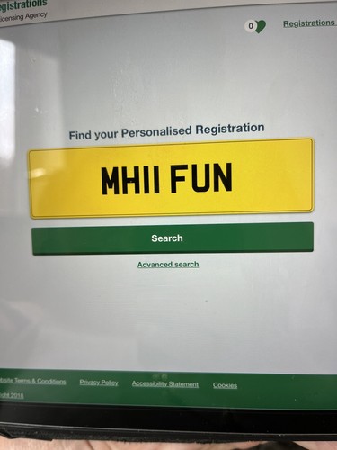Private registration number - registration,
