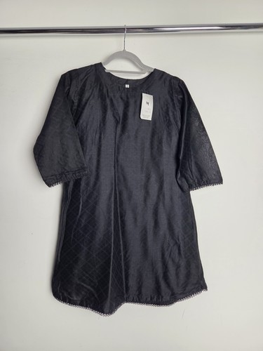 Girls plain black kurta age - kurta, 11