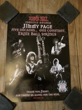 JIMMY PAGE ERNIE BALL RARE IN STALL POSTER NR MINT CONDITION LED ZEPPELIN 