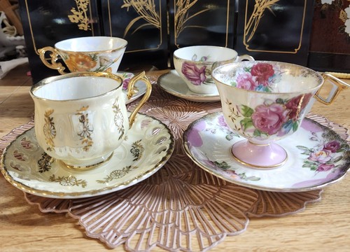Mismatched luster china - mismatched,