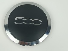 2014-2019 Fiat 500 Abarth Black & Chrome Alloy Wheel Centre Hub Cap - 50 mm