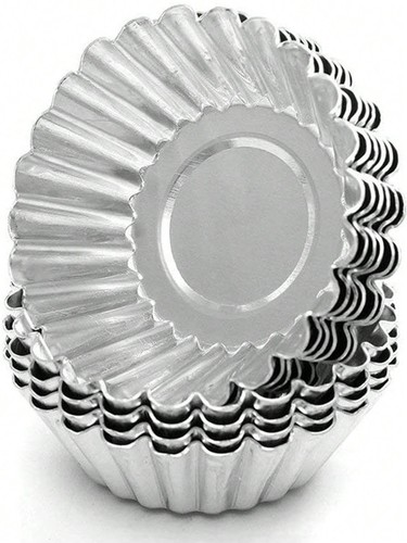 20pcs aluminium egg tart - aluminium,