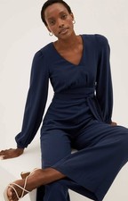 M&S Womens Blue Jumpsuit Long