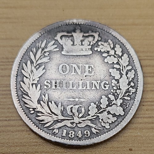 1849 victoria silver shilling - victoria,