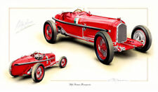 ALFA ROMEO P3 MONOPOSTO TAZIO NUVOLARI 1932 NEW PAINTING PRINT ART CHRIS DUGAN