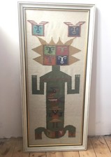 Fabric Textile Ecuador South American Sampler Unsigned