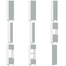 Slab Matt Aquamarine Tall Kitchen Kit Units - Doors & Soft Close Hinges